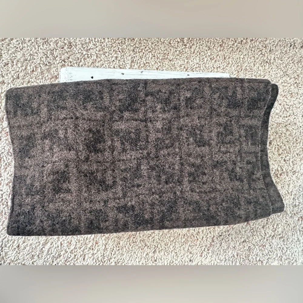 Fendi Italian Wool Blend Scarf  in Brown and black